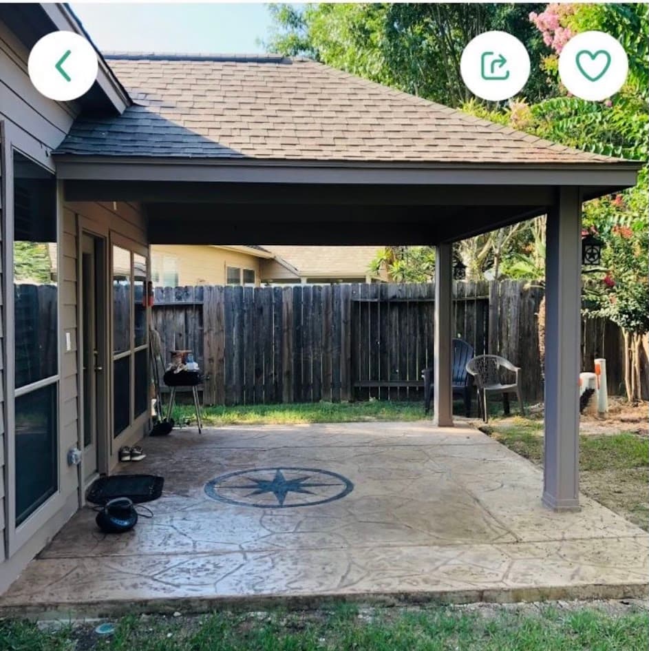 Cover Patio Three Side, Two Columns, CHR Builder Cover Patio & Landscaping project in Katy/Houston area, TX