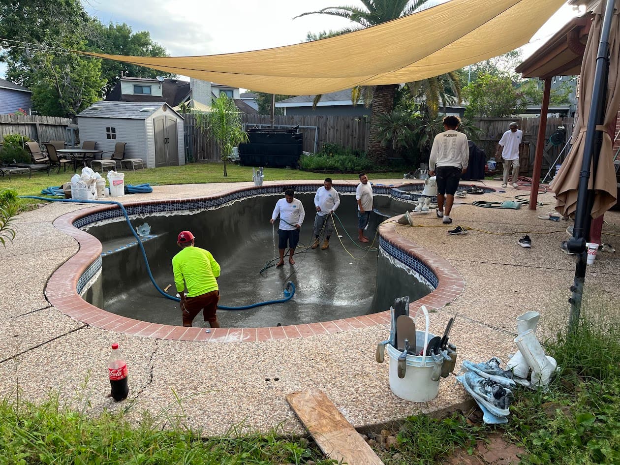 Complete Renovation of the Pool, Cabinets, Walls and Kitchen Floor, CHR Builder Renovation project in Katy/Houston area, TX