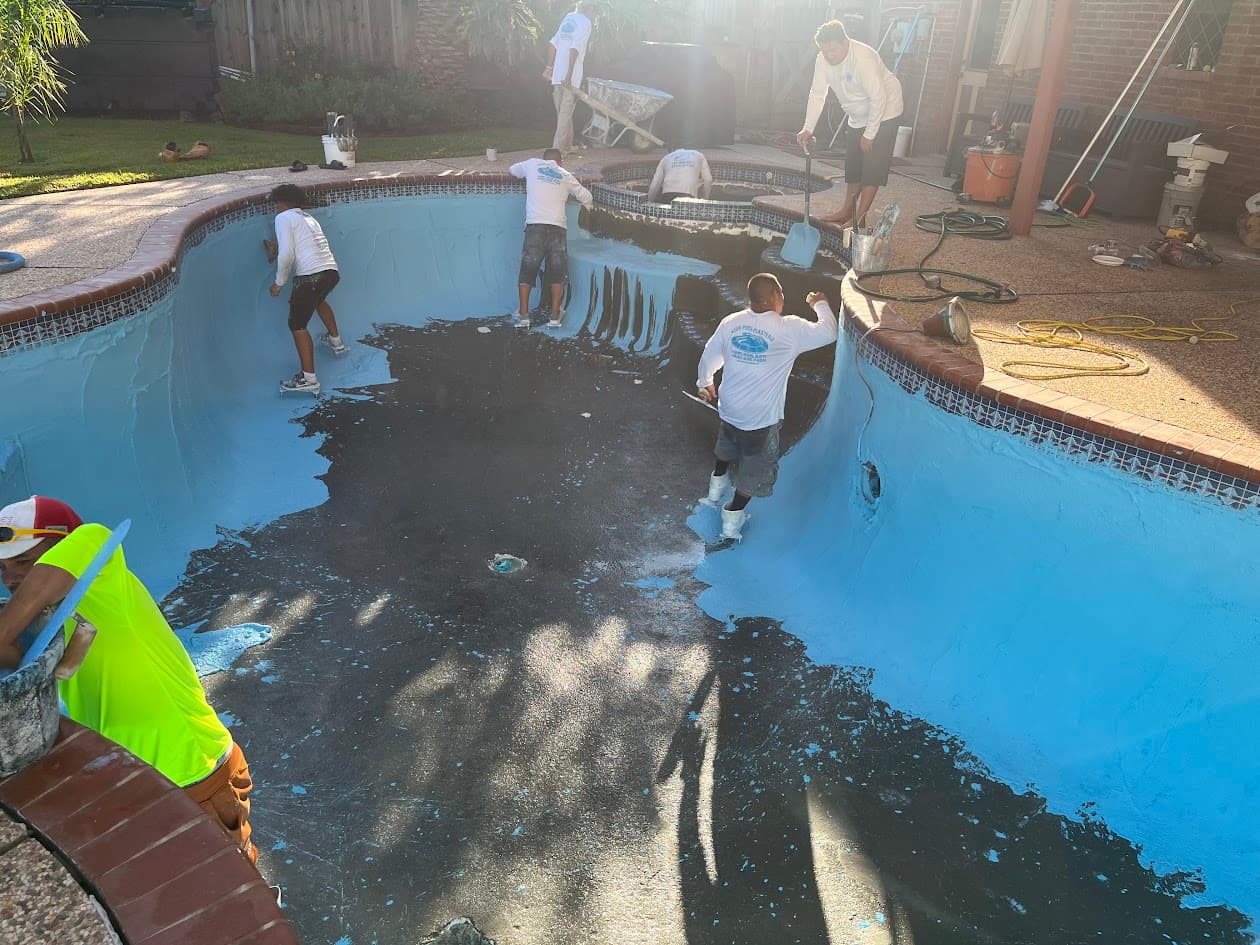 Complete Renovation of the Pool, Cabinets, Walls and Kitchen Floor, CHR Builder Renovation project in Katy/Houston area, TX