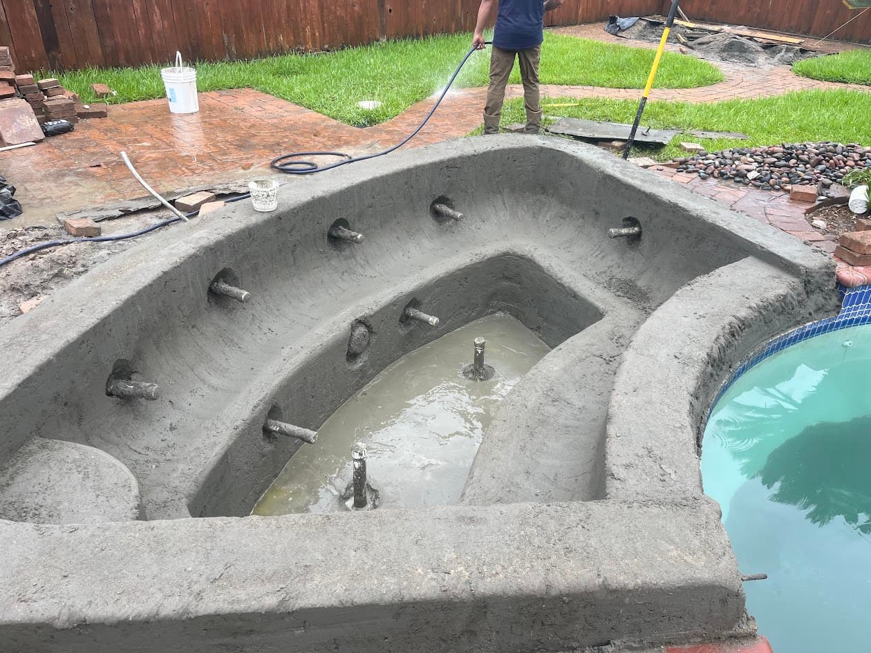 Custom Pool and Spa Construction, Tailored Backyard Retreat, CHR Builder New Build project in Katy, TX