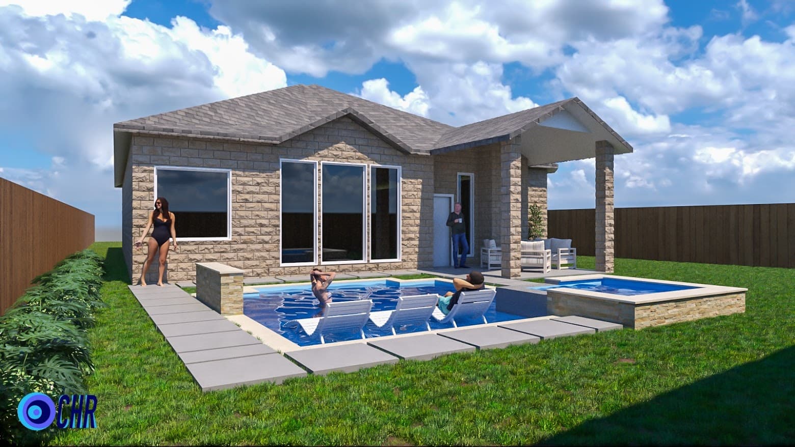 Custom Pool and Spa Build, Katy TX, CHR Builder New Build project in Katy, TX