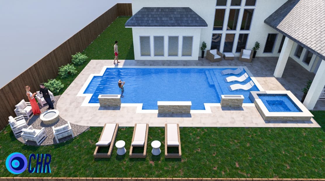 Backyard to Oasis Transformation, Katy TX, CHR Builder New Build project in Katy, TX