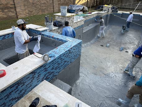 Custom Pool with Spa Construction, Katy TX, CHR Builder New Build project in Katy, TX