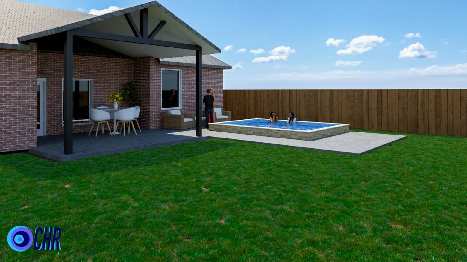 Custom 10x15 Spa Construction, Tomball TX, CHR Builder New Build project in Tomball, TX