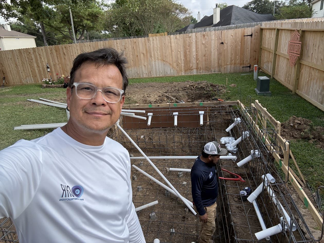 Custom 10x15 Spa Construction, Tomball TX, CHR Builder New Build project in Tomball, TX