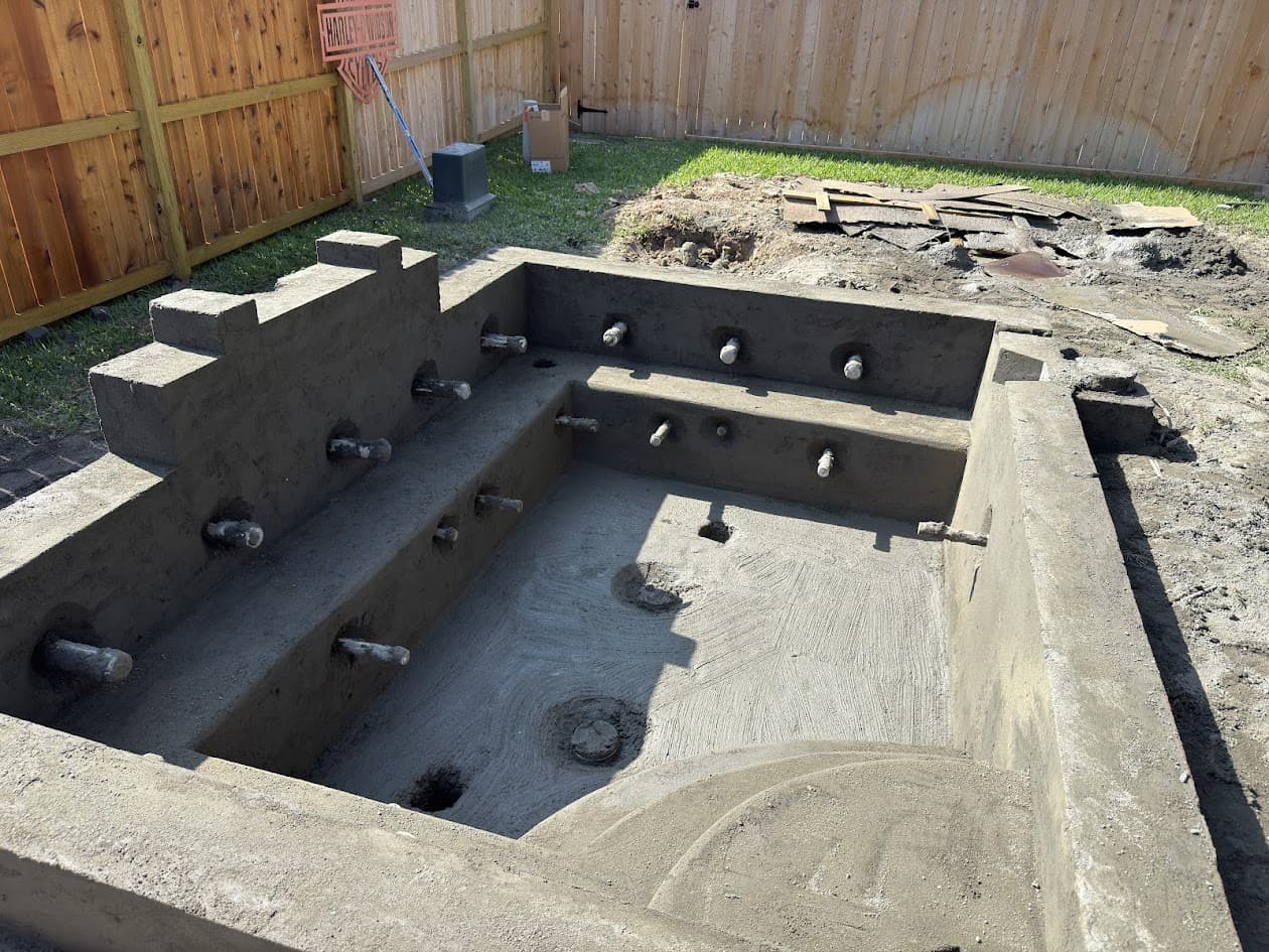 Custom 10x15 Spa Construction, Tomball TX, CHR Builder New Build project in Tomball, TX
