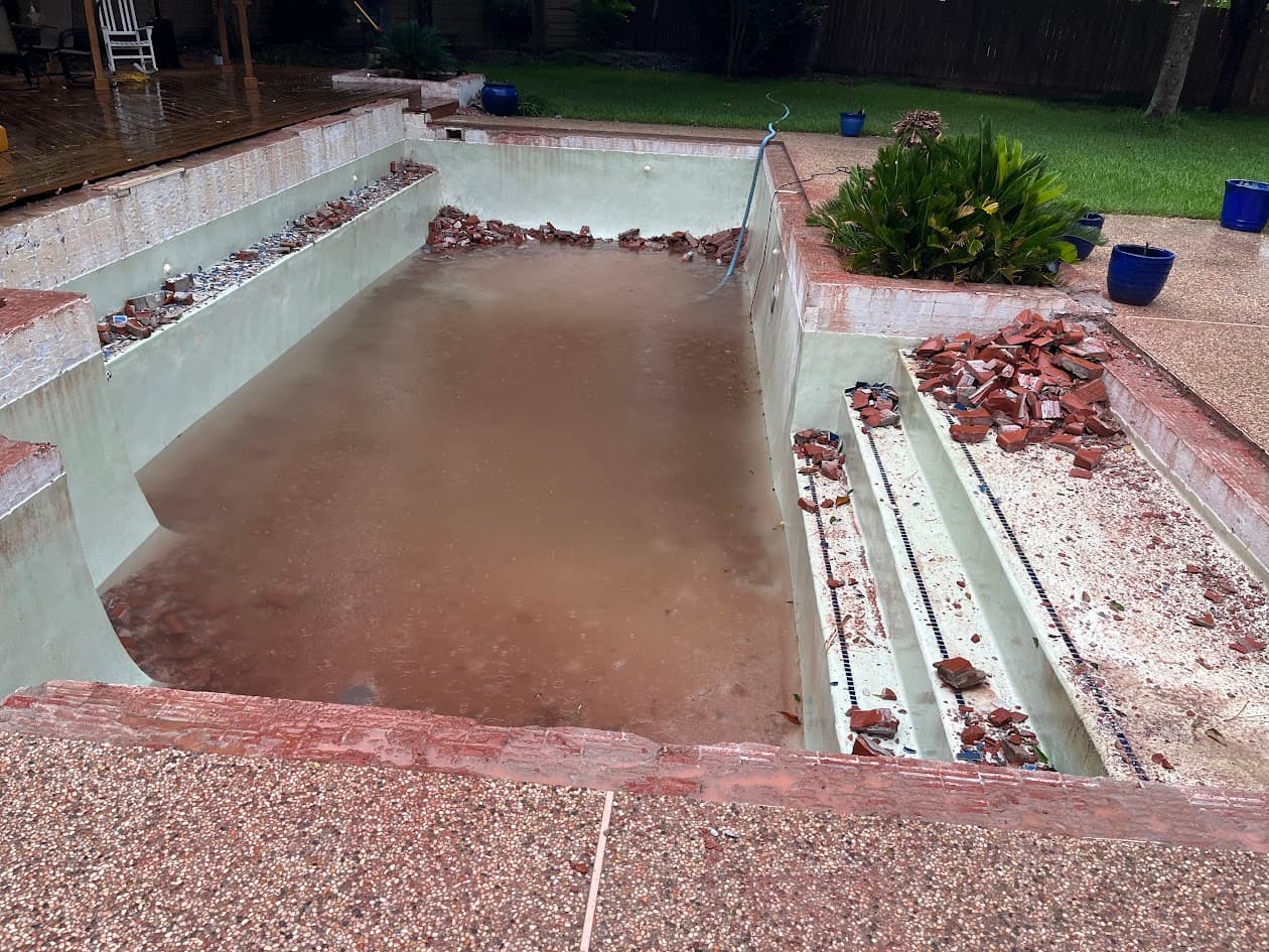 New Spa Coping Tile and Spray Deck, Katy TX, CHR Builder Renovation project in Katy, TX