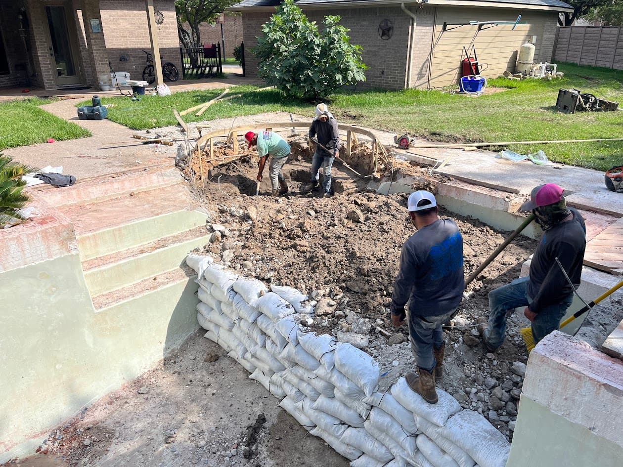 New Spa Coping Tile and Spray Deck, Katy TX, CHR Builder Renovation project in Katy, TX