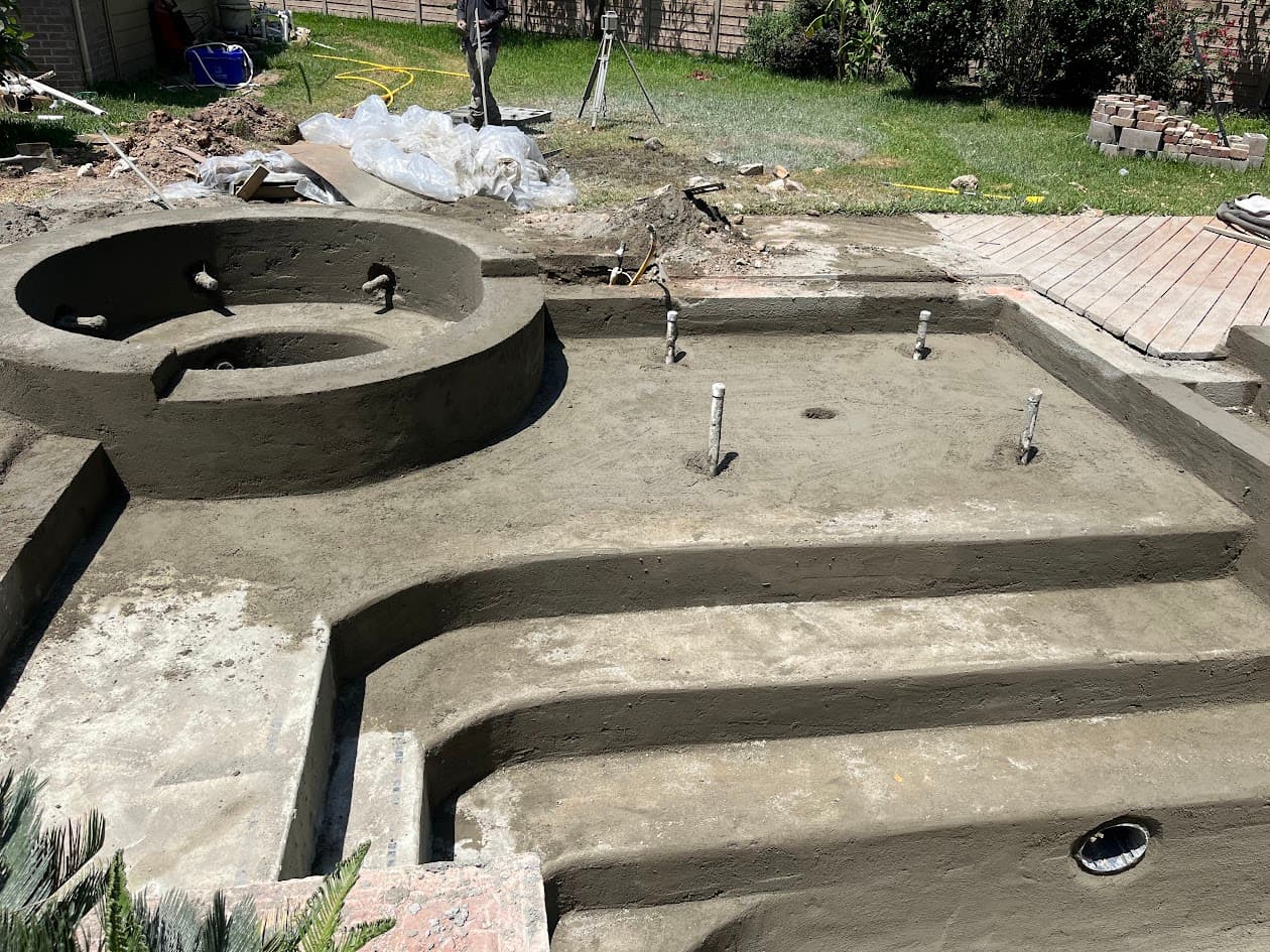 New Spa Coping Tile and Spray Deck, Katy TX, CHR Builder Renovation project in Katy, TX