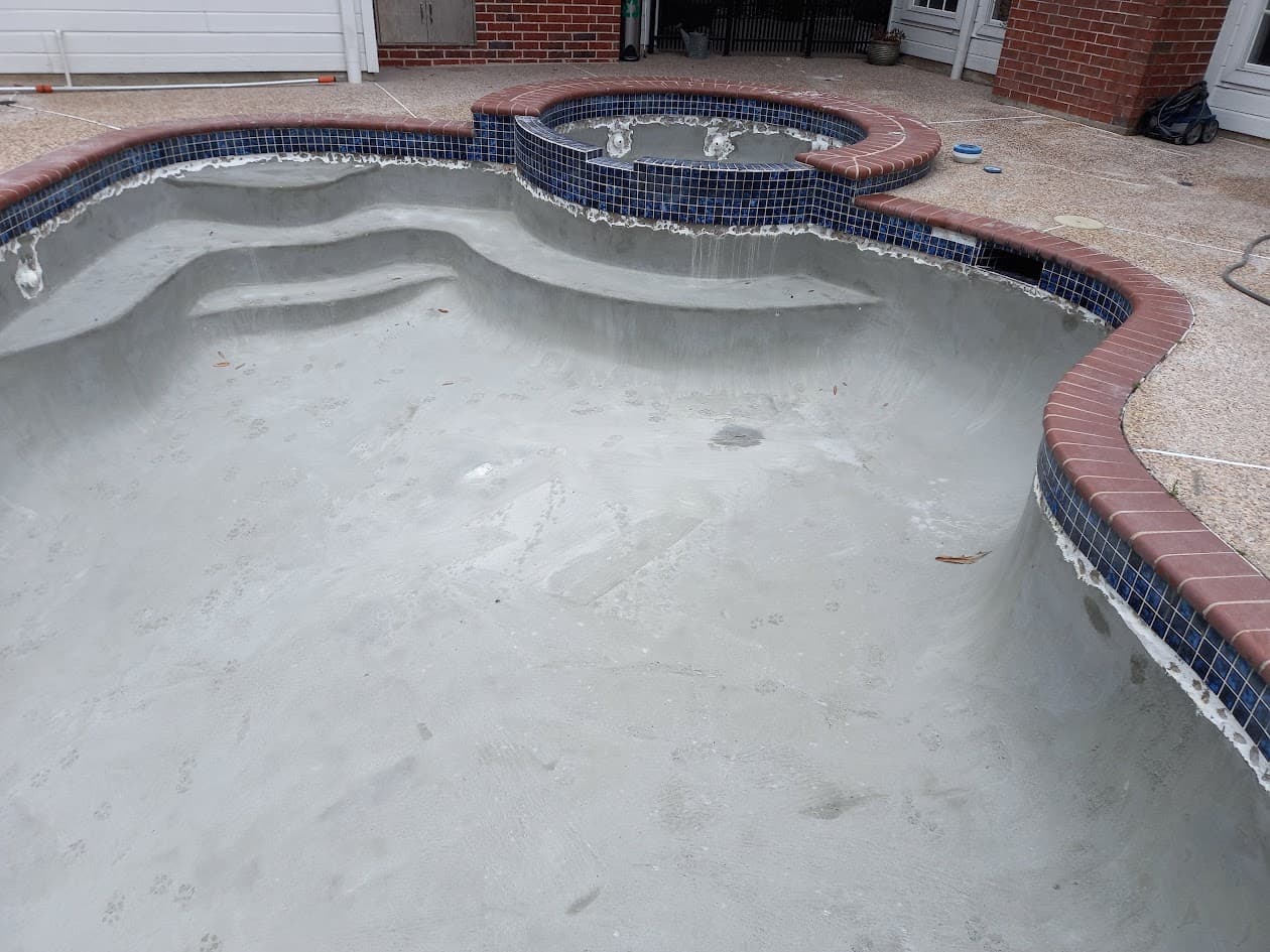 Plaster Pool Resurfacing and Acid Wash, CHR Builder Renovation project in Katy/Houston area, TX