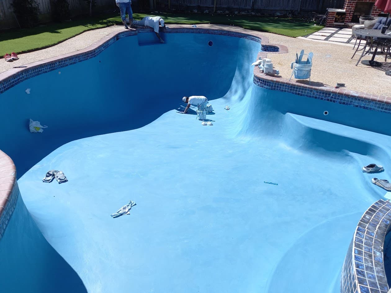 Plaster Pool Resurfacing and Acid Wash, CHR Builder Renovation project in Katy/Houston area, TX