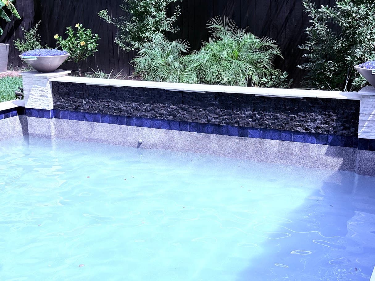 Pool Sandblasting, Calcium and Stain Removal for Like-New Finish, CHR Builder Sandblasting project in Houston/Katy, TX