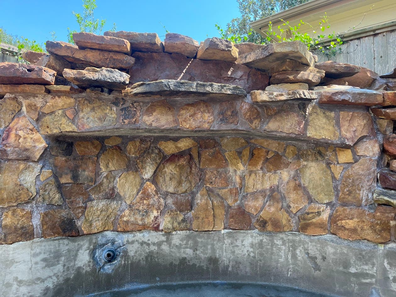 Replaster Tile Waterfall Sandblast and Spray Deck, CHR Builder Renovation project in Katy/Houston area, TX