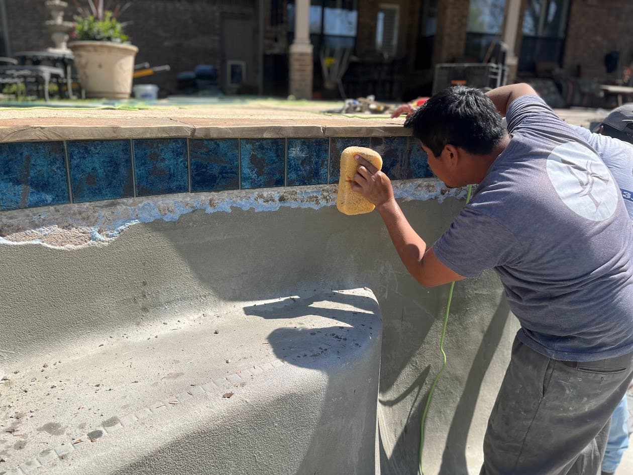 Pool and Deck Cover and Restoration, CHR Builder Renovation project in Katy/Houston area, TX