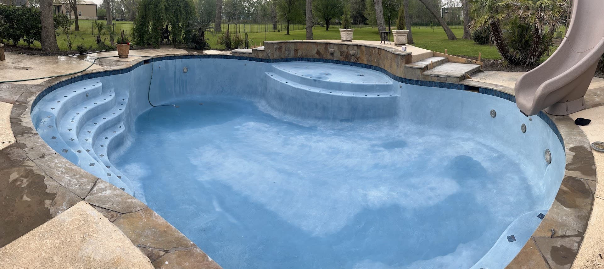 Pool and Deck Cover and Restoration, CHR Builder Renovation project in Katy/Houston area, TX