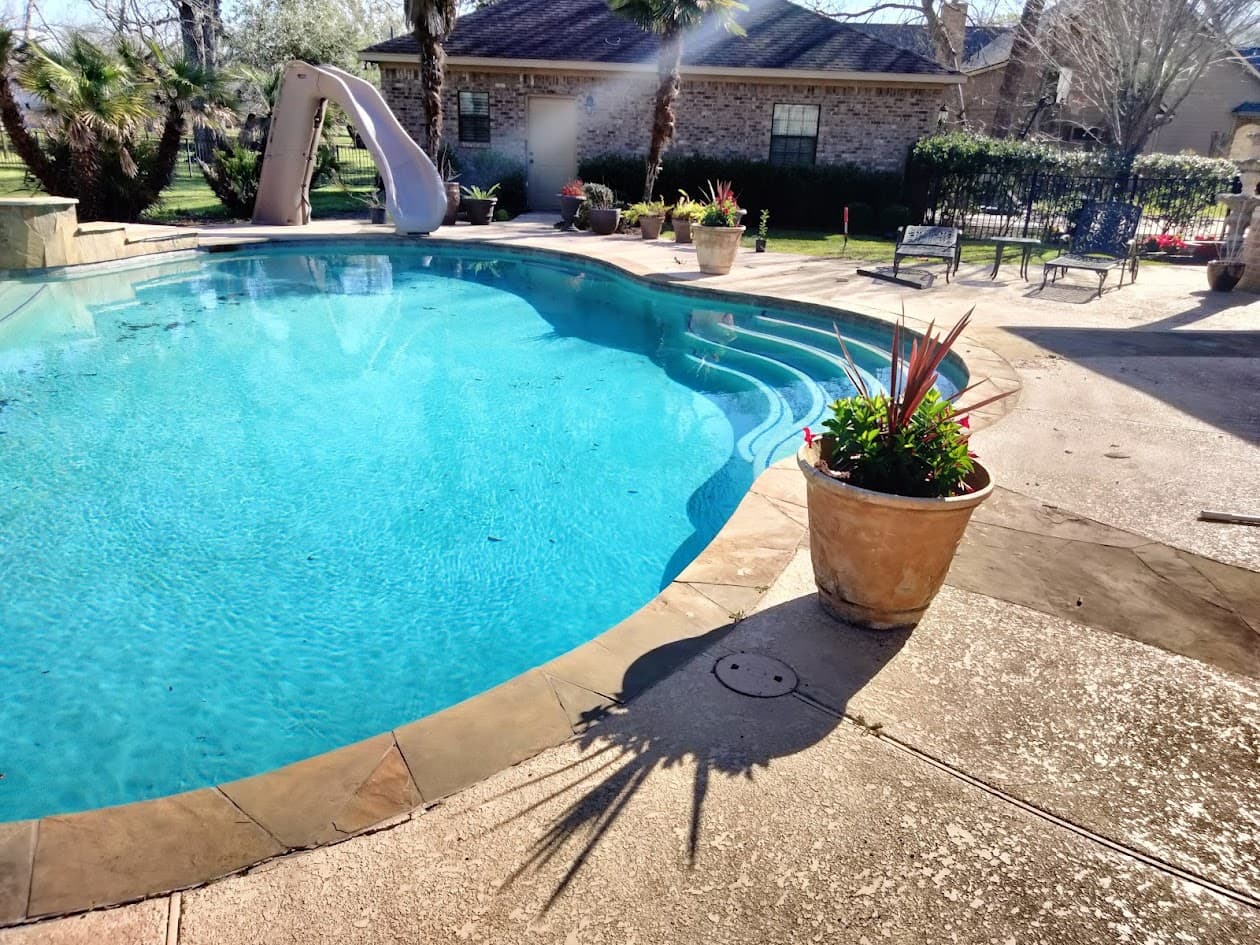 Pool and Deck Cover and Restoration, CHR Builder Renovation project in Katy/Houston area, TX