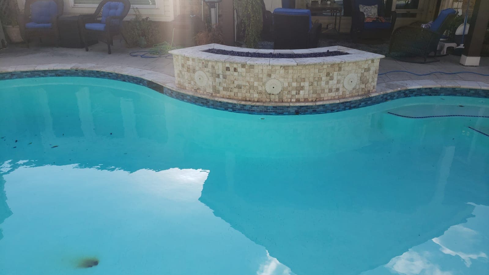 White Plaster Tile and Sandblast, CHR Builder Sandblasting project in Katy/Houston area, TX