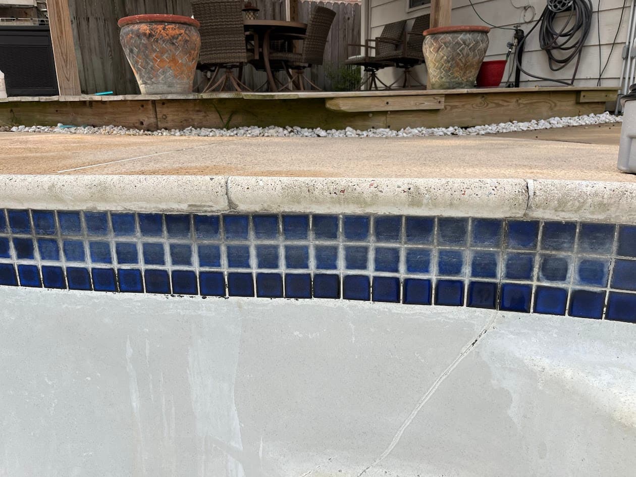 Pool Tile, Like New with Sandblasting System, CHR Builder Sandblasting project in Katy/Houston area, TX