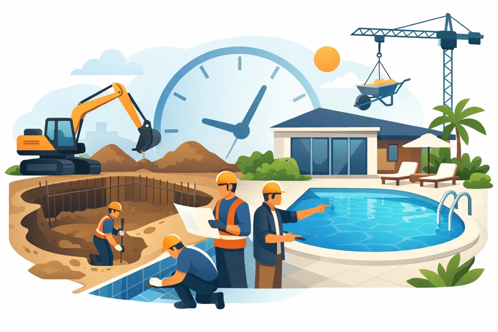 How Long Does Pool Construction Take in Houston and Katy TX