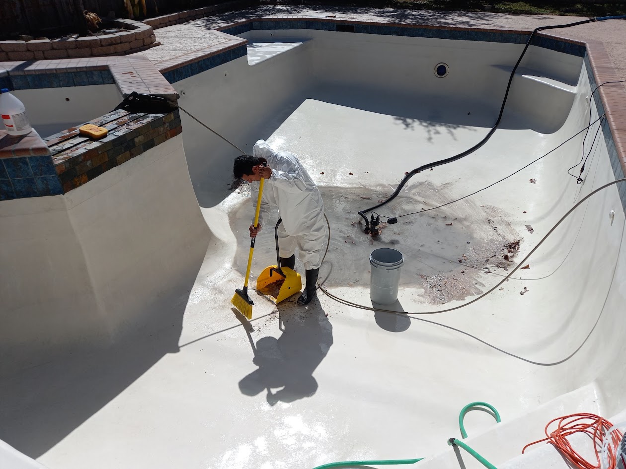 A Pool Surface Refresh, CHR Builder Renovation project in Katy/Houston area, TX