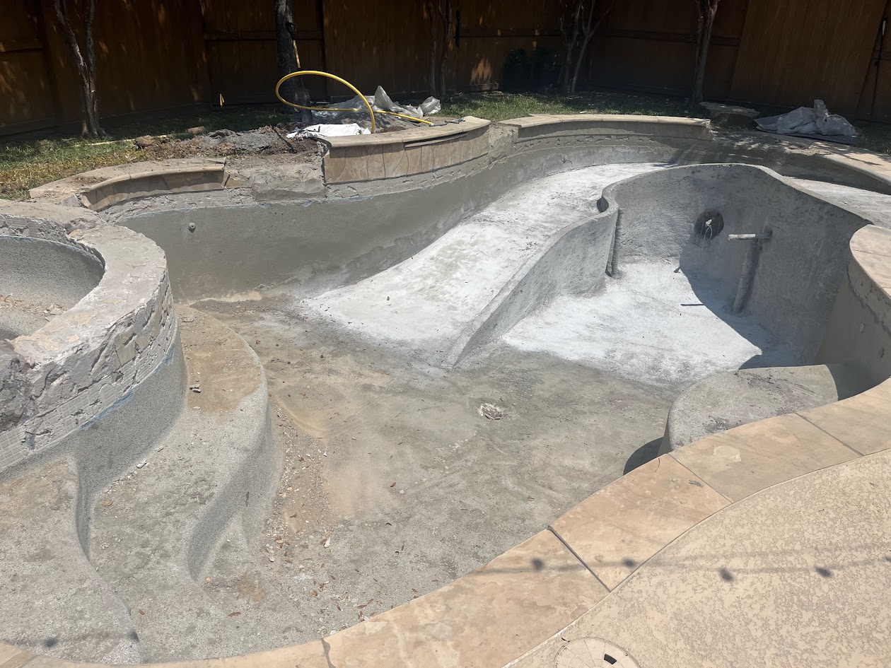 Pool Renovation with Wheelchair Access Ramp, Katy TX, CHR Builder Renovation project in Katy, TX