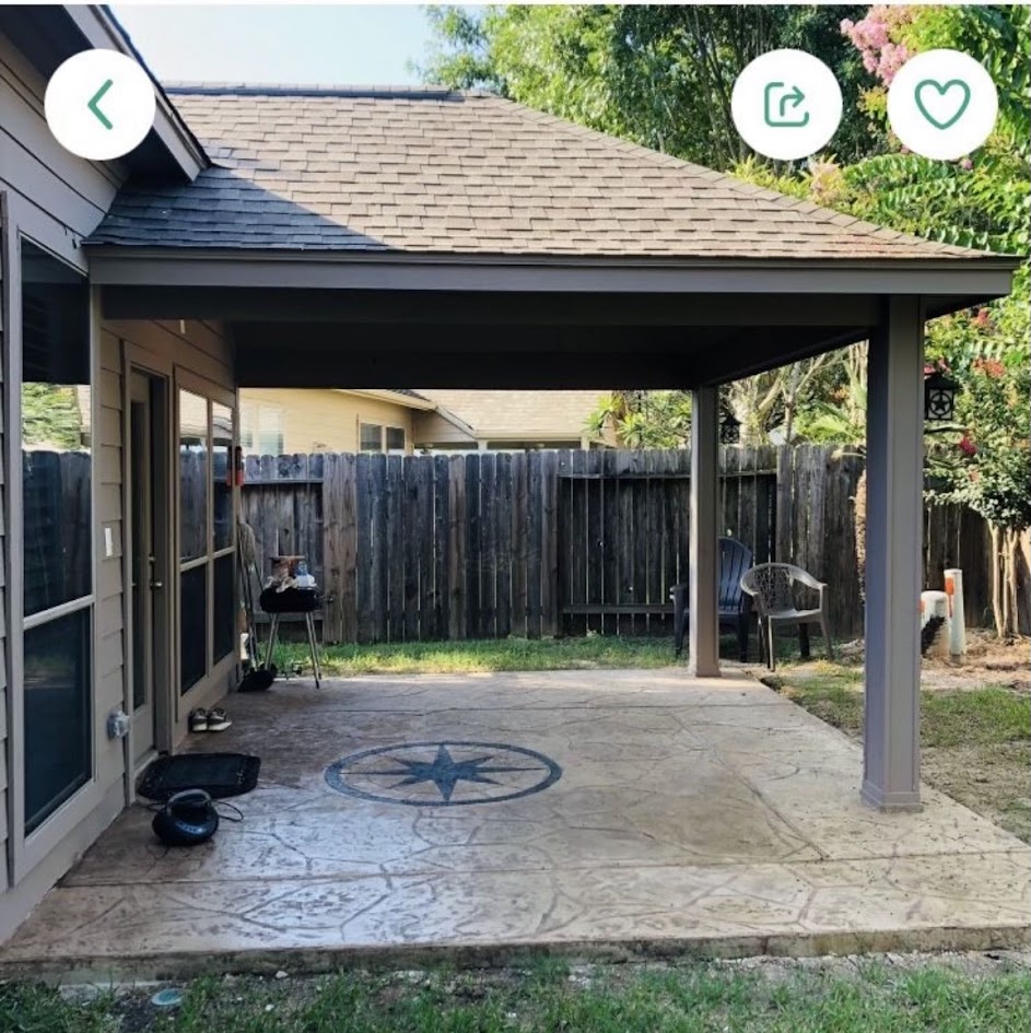 Cover Patio Three Side, Two Columns, CHR Builder Cover Patio & Landscaping project in Katy/Houston area, TX