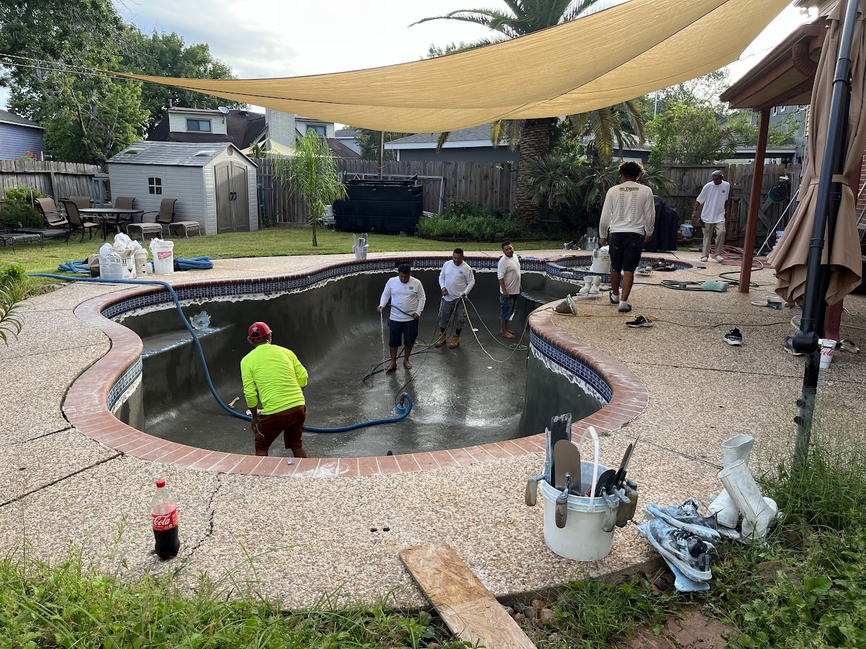 Complete Renovation of the Pool, Cabinets, Walls and Kitchen Floor, CHR Builder Renovation project in Katy/Houston area, TX