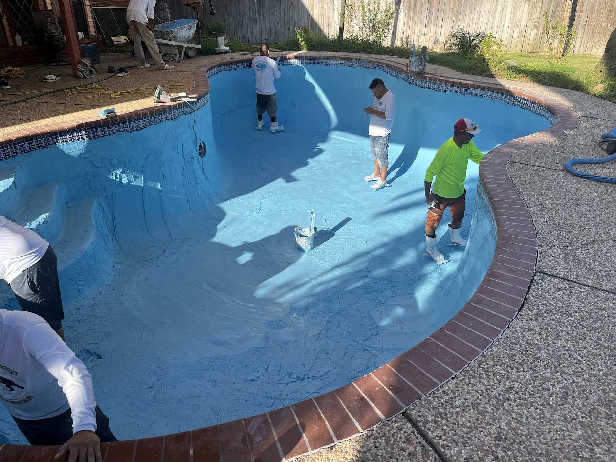 Complete Renovation of the Pool, Cabinets, Walls and Kitchen Floor, CHR Builder Renovation project in Katy/Houston area, TX