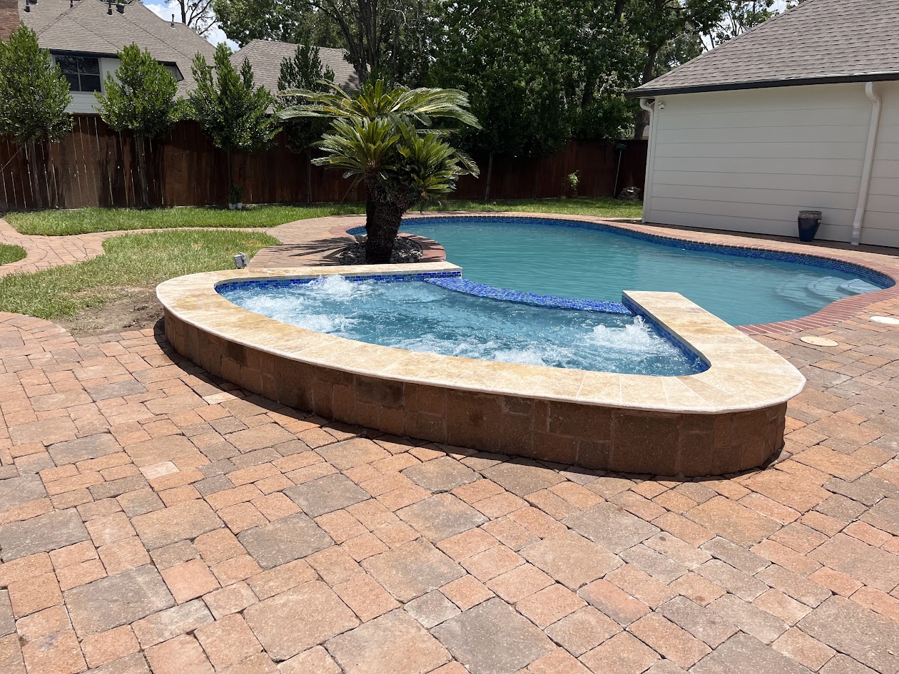 Custom Pool and Spa Construction, Tailored Backyard Retreat, CHR Builder New Build project in Katy, TX
