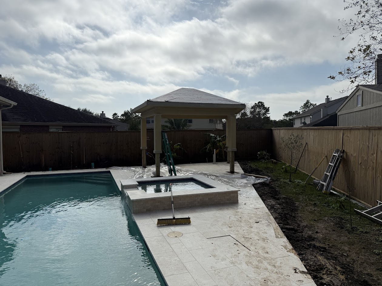 Covered Patio and Grill, Katy TX, CHR Builder Cover Patio & Landscaping project in Katy, TX