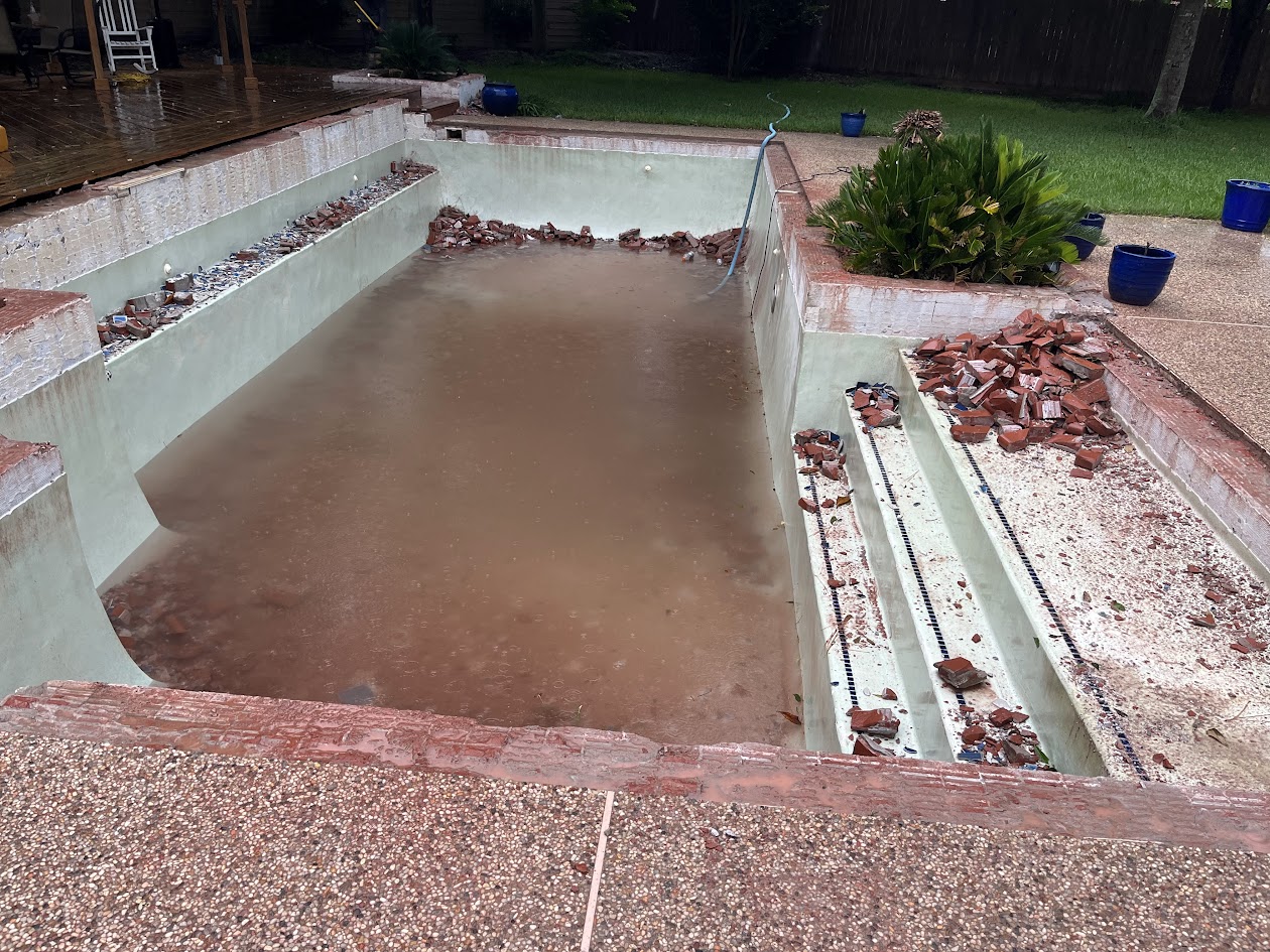 New Spa Coping Tile and Spray Deck, Katy TX, CHR Builder Renovation project in Katy, TX