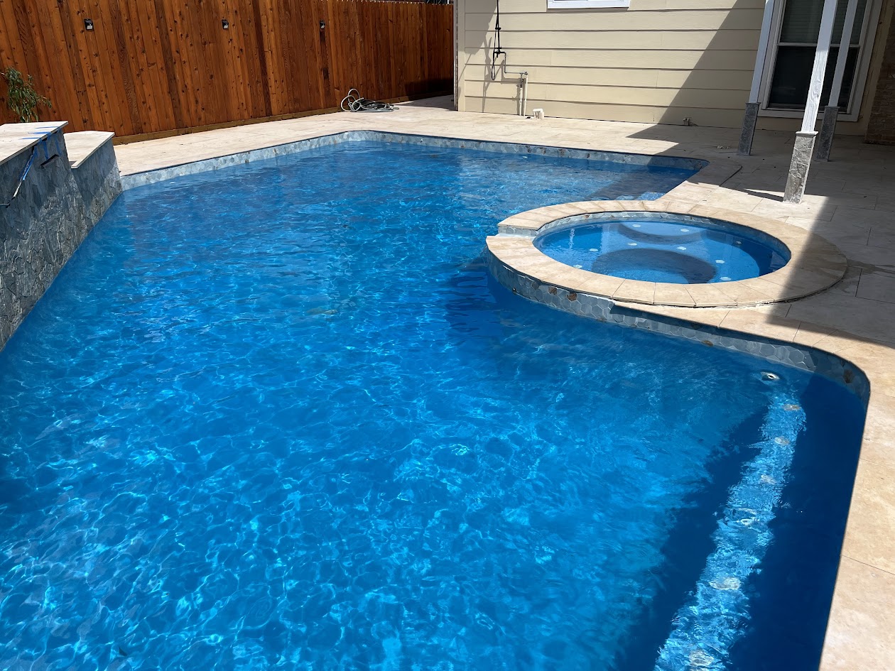 Plaster Diamond Brite, Pool Interior Finish, CHR Builder Renovation project in Katy/Houston area, TX