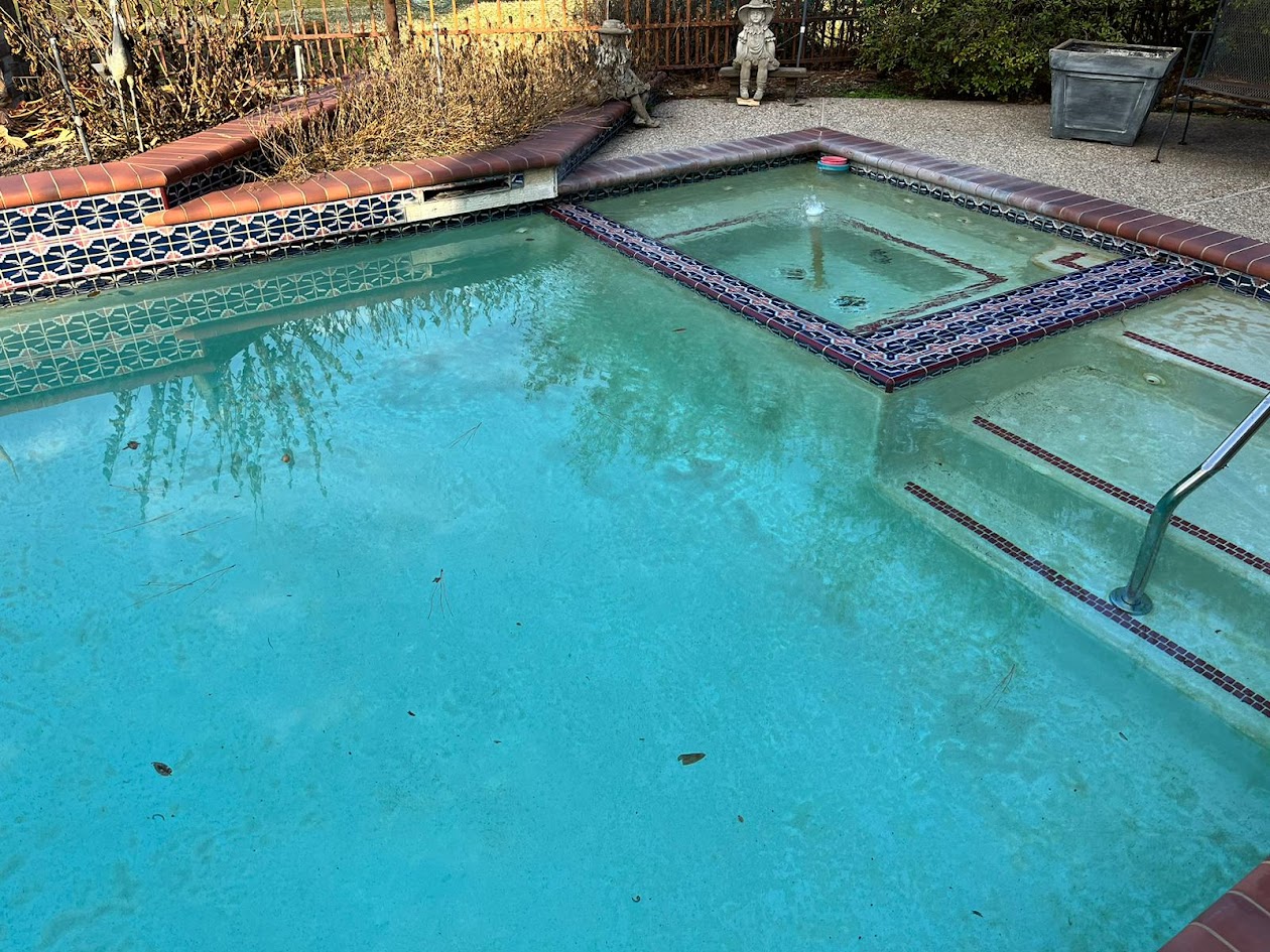 Replaster and New Tile, QuartzScapes Tahoe Blue, CHR Builder Renovation project in Katy/Houston area, TX