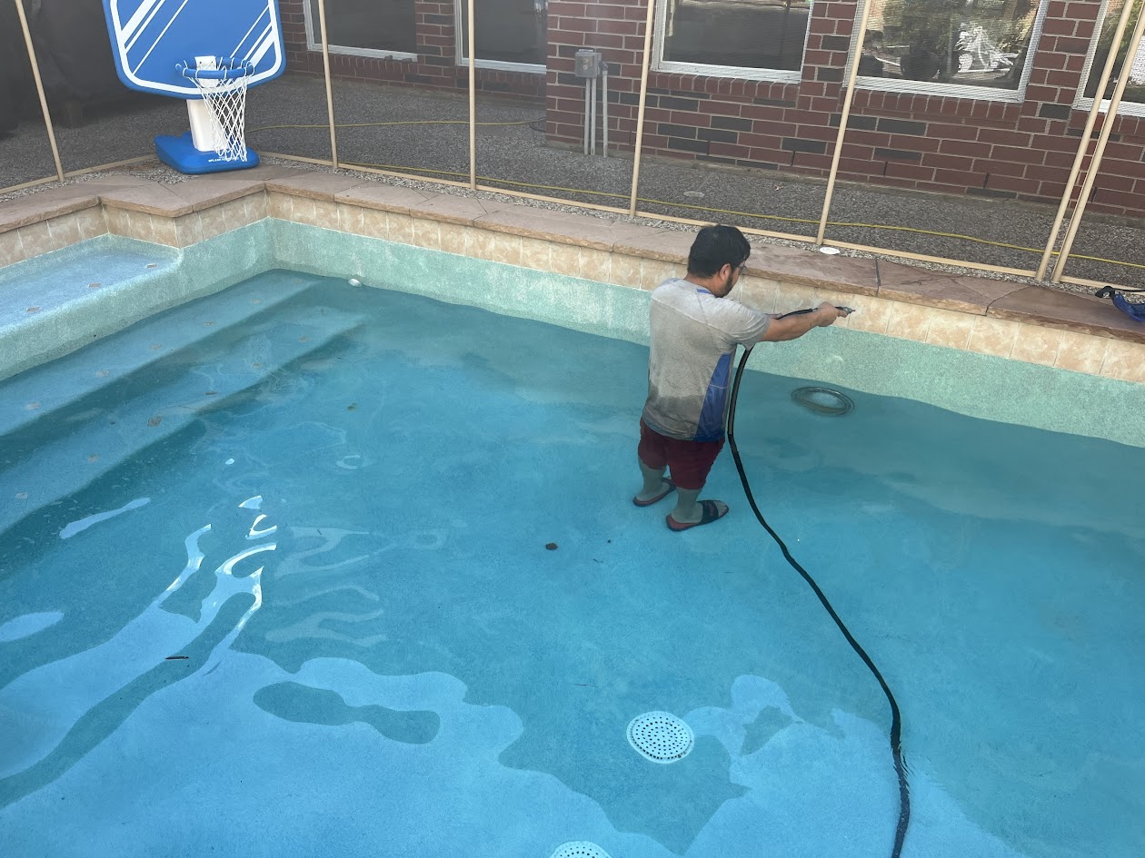 Revive Pool Beauty with Sandblasting, Katy TX, CHR Builder Sandblasting project in Katy, TX