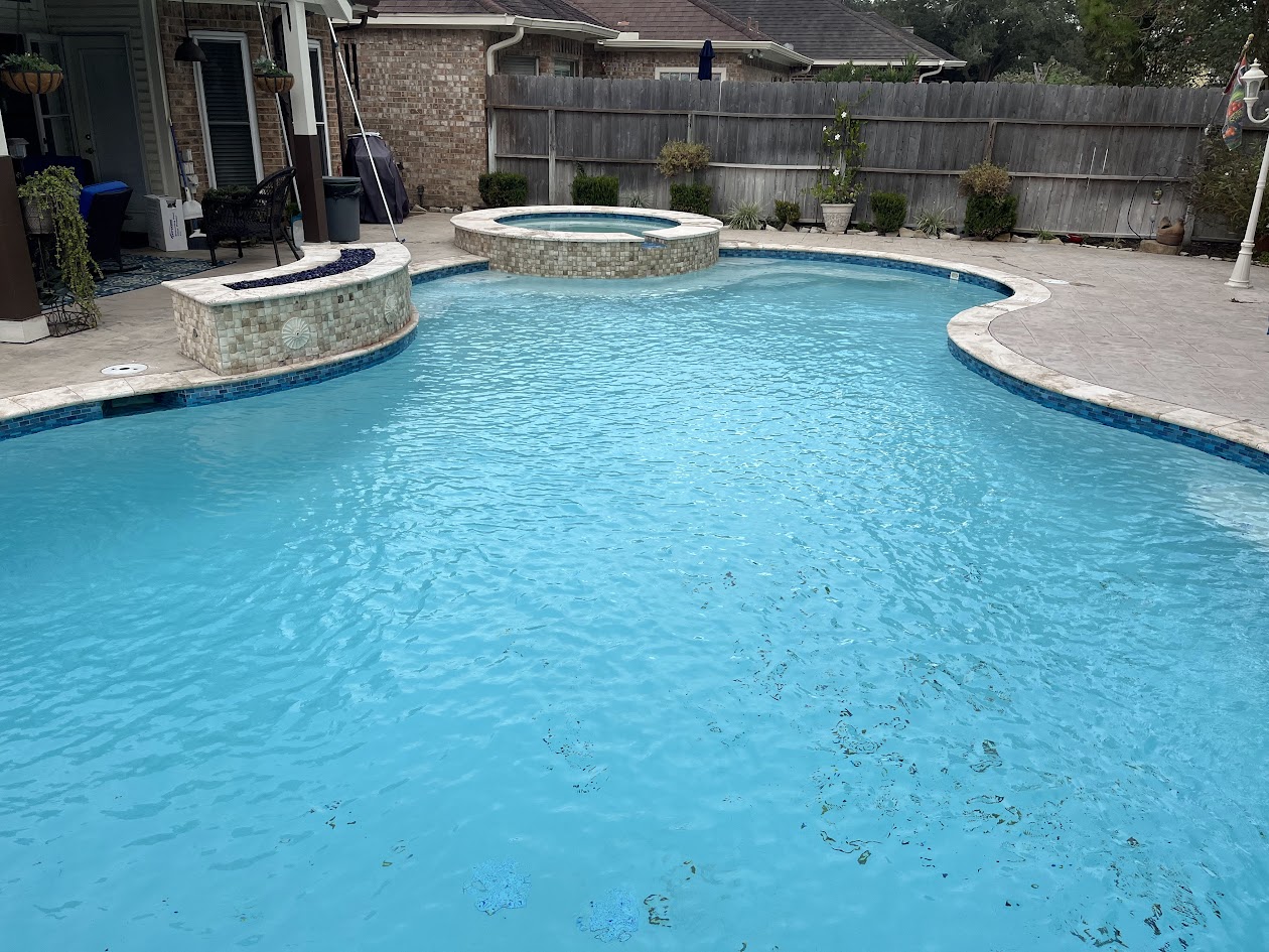White Plaster Tile and Sandblast, CHR Builder Sandblasting project in Katy/Houston area, TX