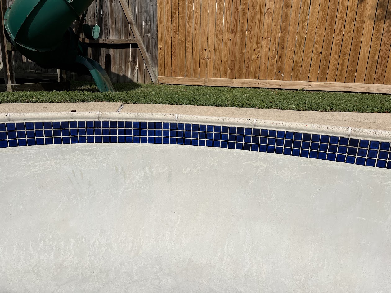 Pool Tile, Like New with Sandblasting System, CHR Builder Sandblasting project in Katy/Houston area, TX